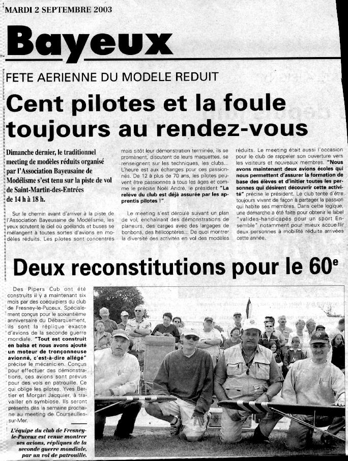 La Renaissance du Bessin du 2 septembre 2003