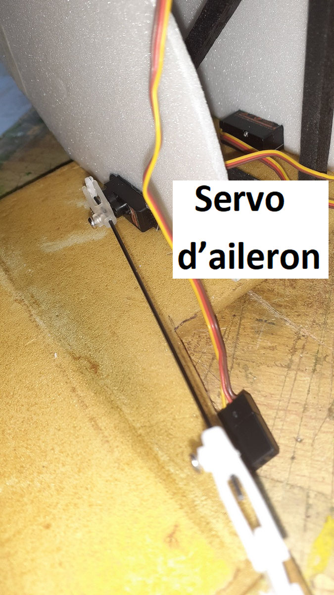 Servo aileron droit